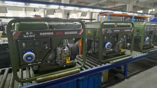 Equipo auxiliar Dg14000e del Uav del generador diesel del marco abierto 14kVA